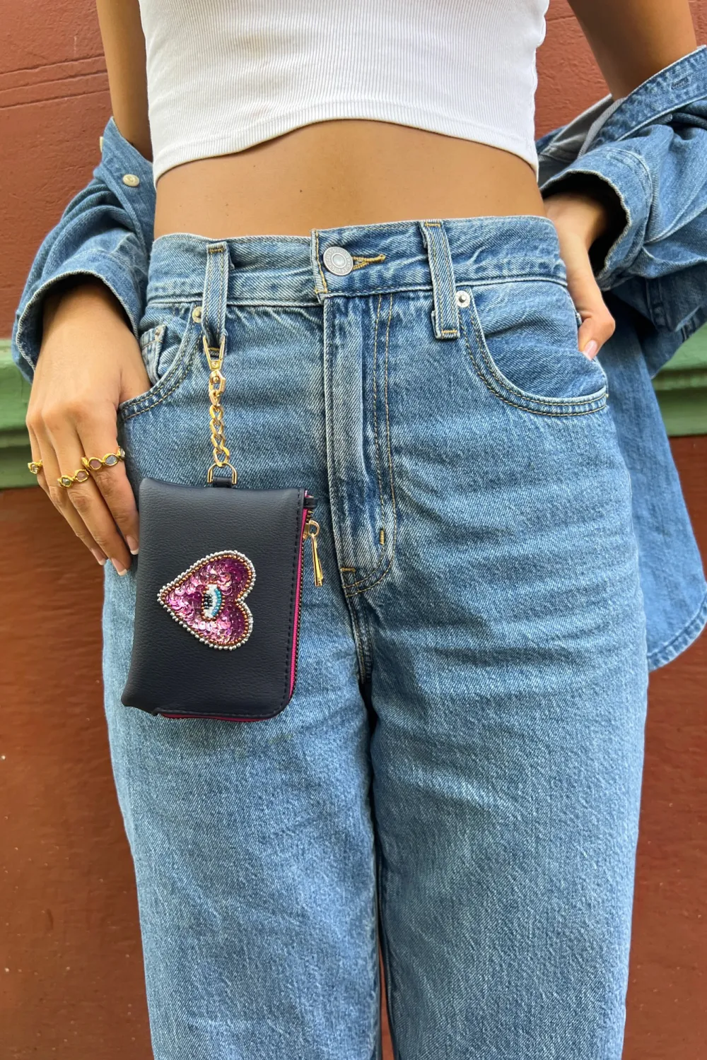Marino Sacred Heart Purse in Cactus