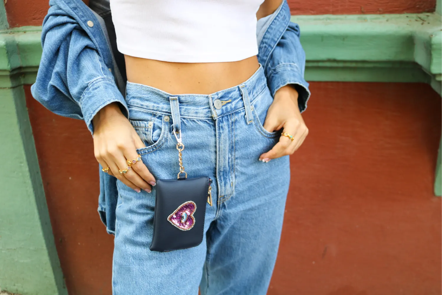 Marino Sacred Heart Purse in Cactus