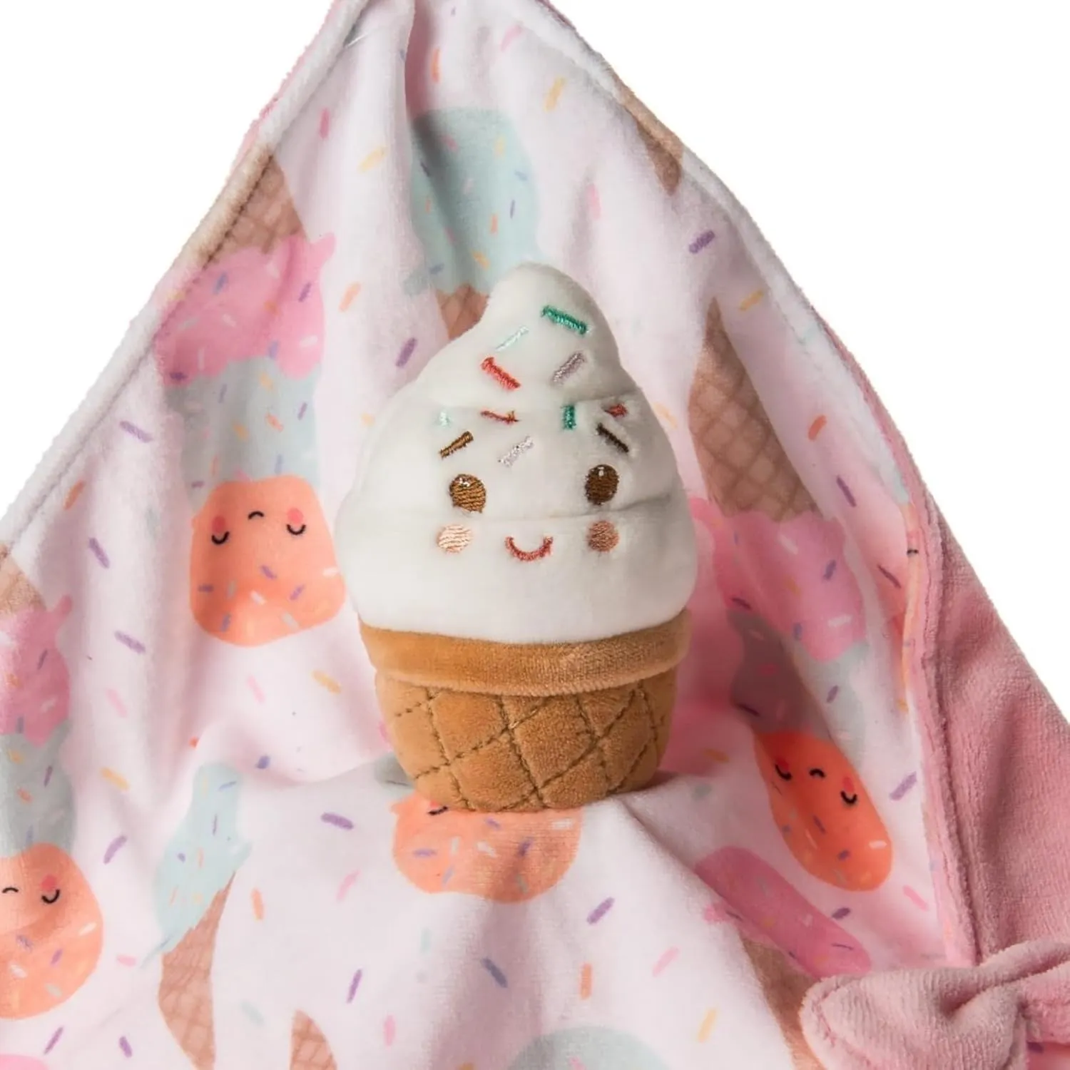 Mary Meyer Soothie Security Blanket, 10 x 10-inches, Sweet Ice Cream