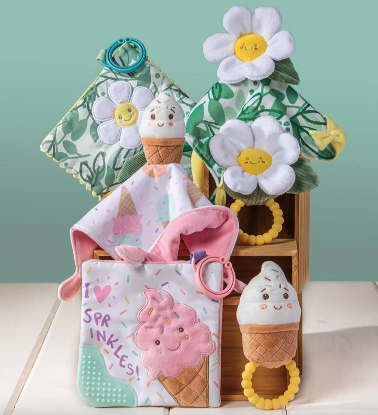 Mary Meyer Soothie Security Blanket, 10 x 10-inches, Sweet Ice Cream