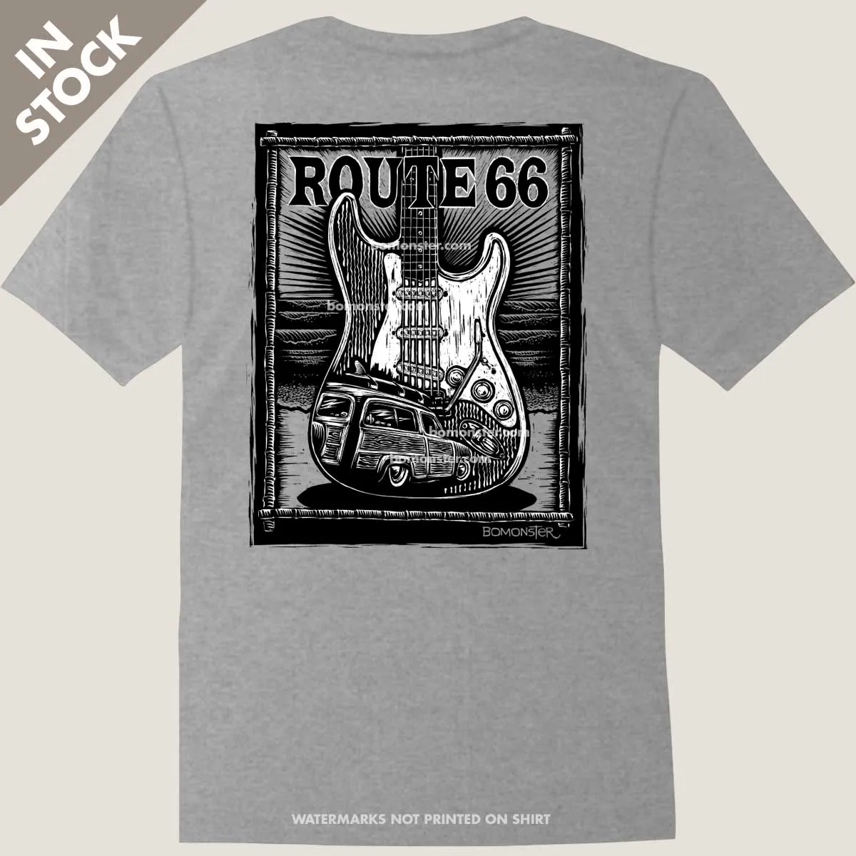Men's Woody Guitar T-Shirt "Surf Guitar"