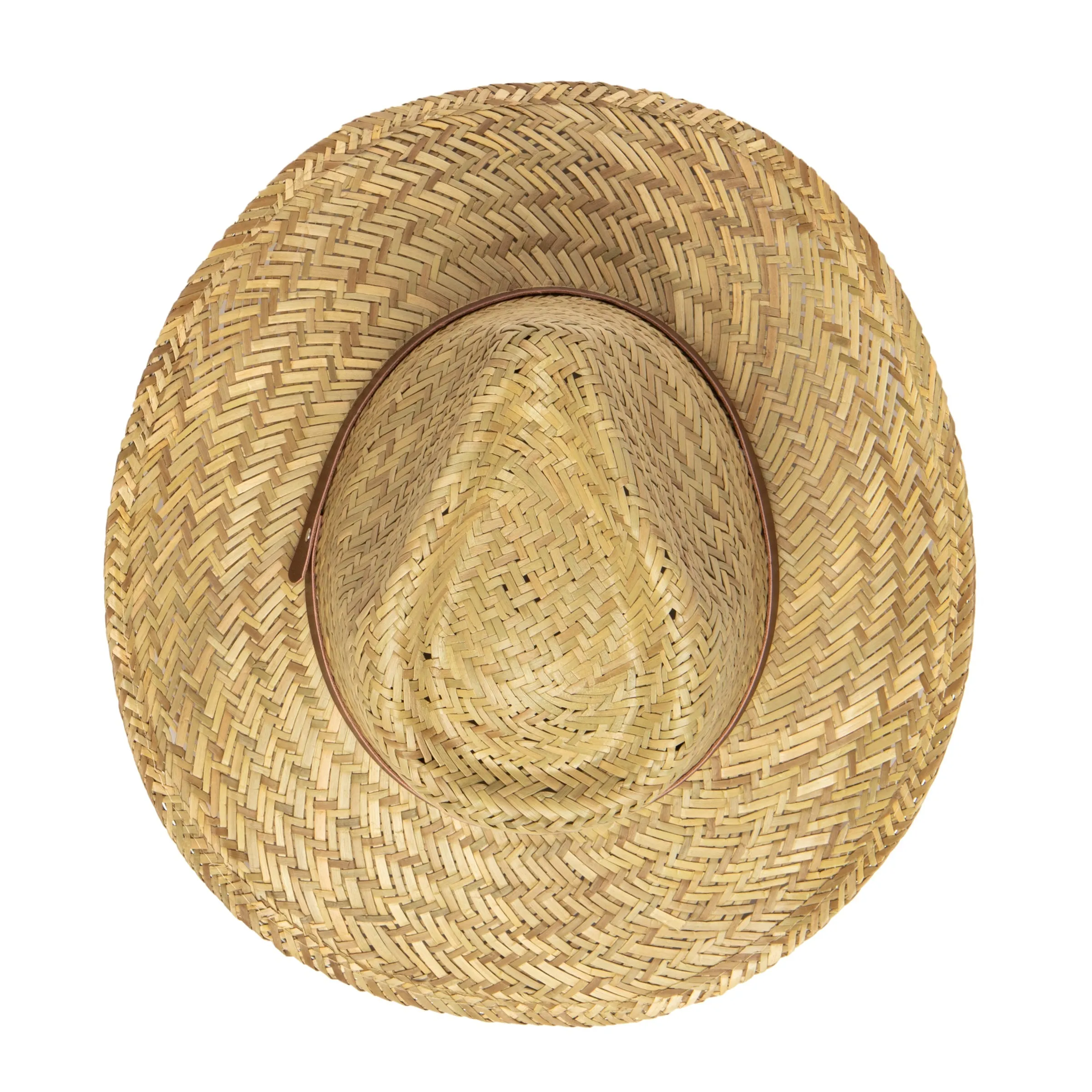 Men's Woven Rush Straw Cowboy With Pu Band