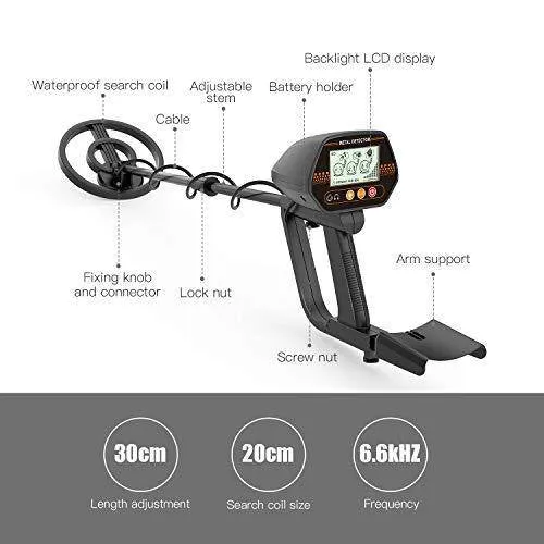 Metal Detector, Metal Finder with All-metal and Disc Modes, High Accuracy, Low Battery Indicator