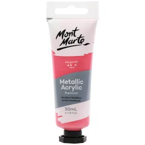 Metallic Acrylic Paint Premium 50ml (1.7 US fl.oz) Tube - Magenta