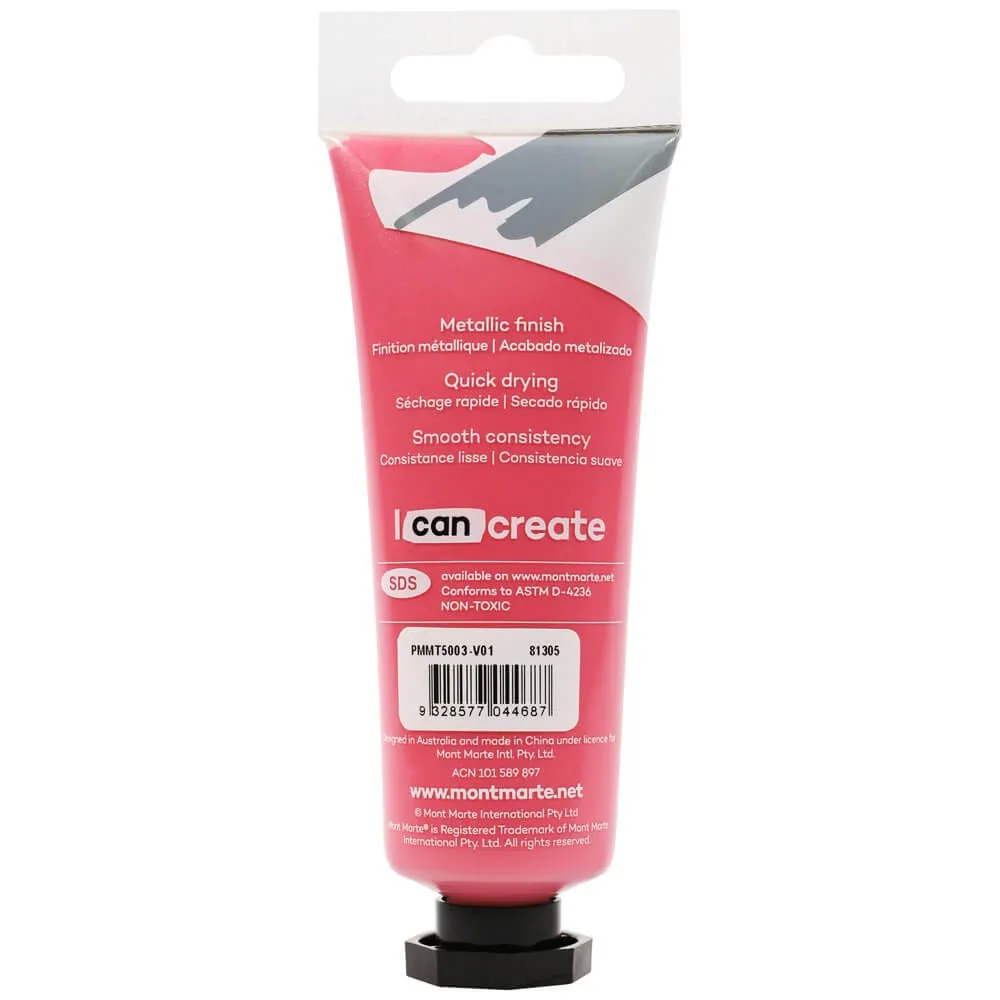 Metallic Acrylic Paint Premium 50ml (1.7 US fl.oz) Tube - Magenta