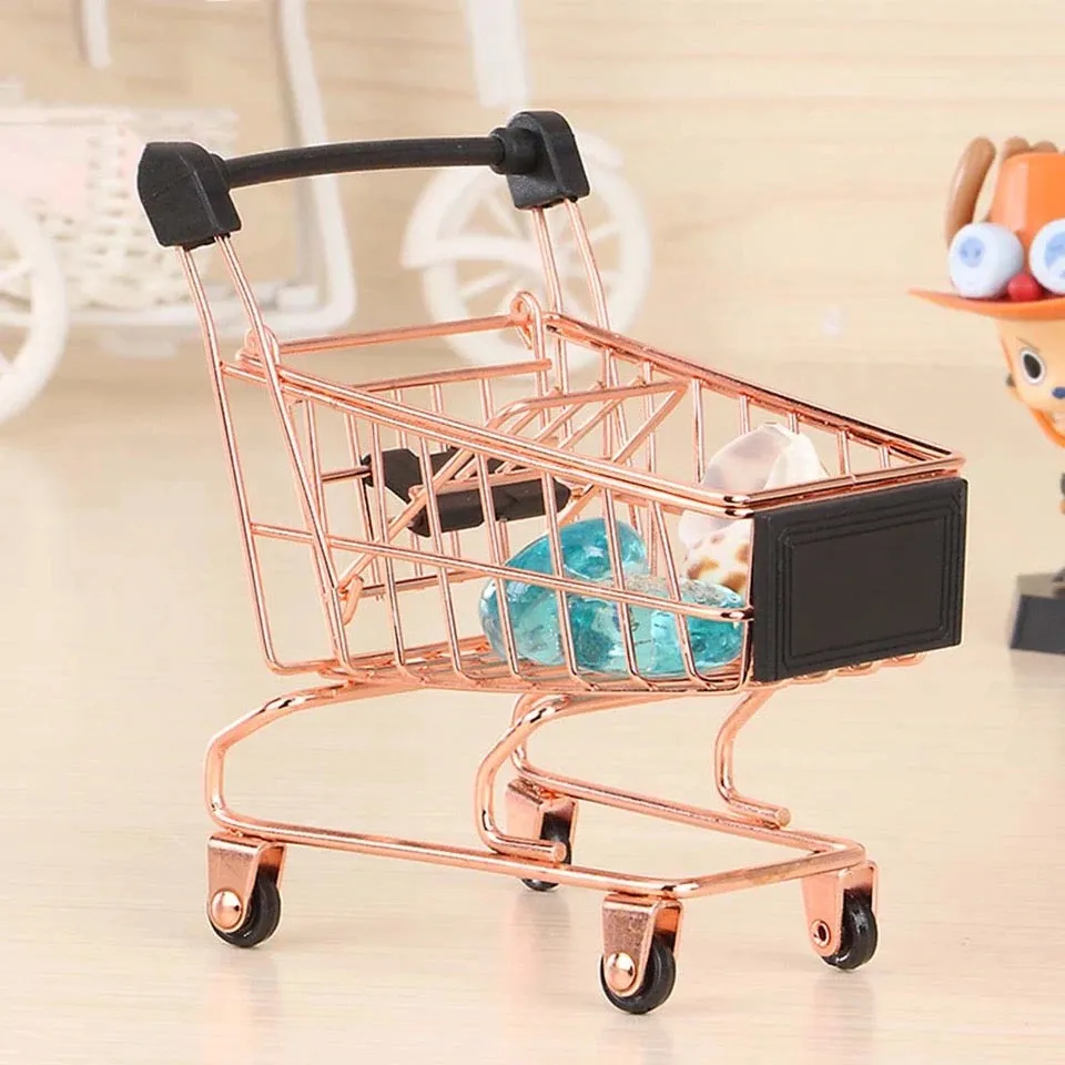 Mini Shopping Cart - Rose Gold