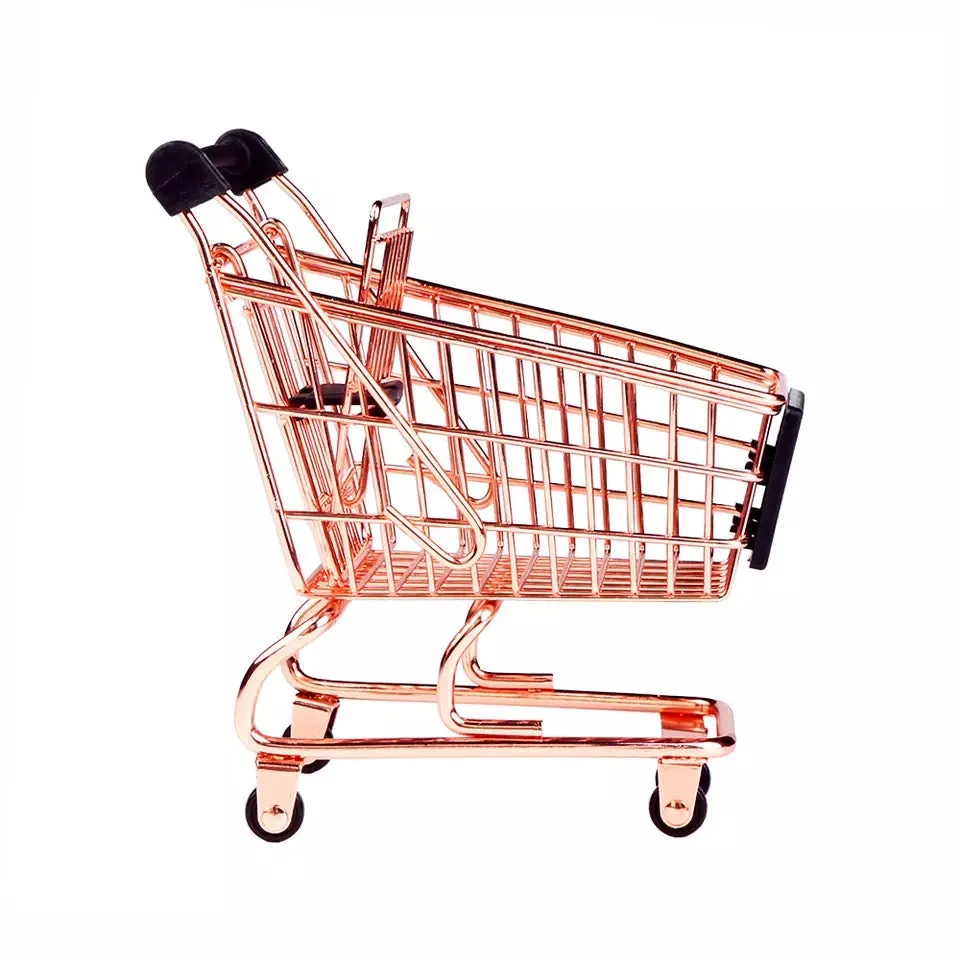 Mini Shopping Cart - Rose Gold