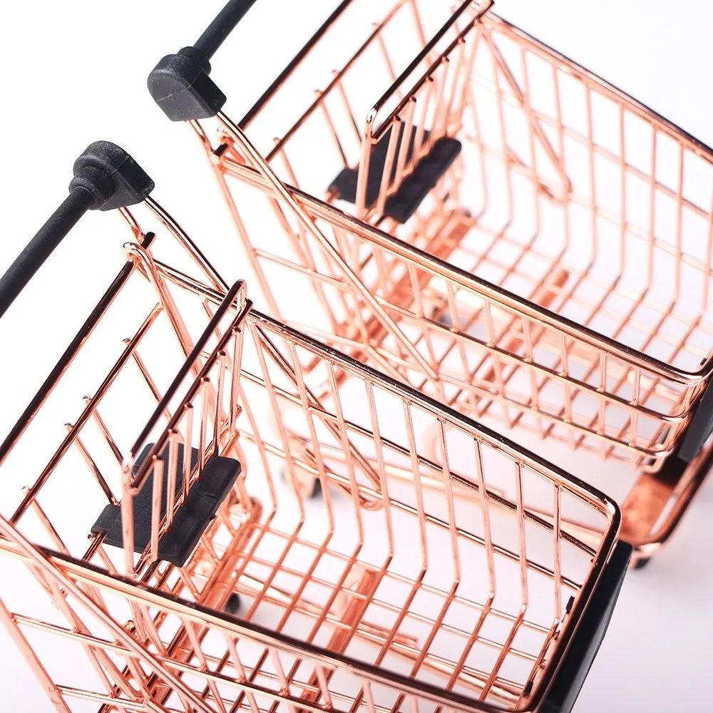 Mini Shopping Cart - Rose Gold