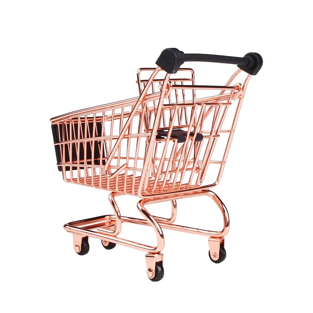 Mini Shopping Cart - Rose Gold