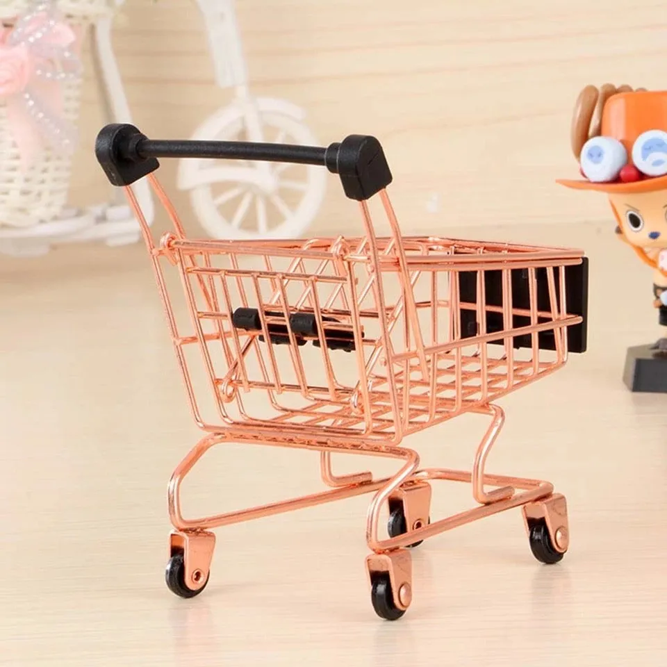 Mini Shopping Cart - Rose Gold