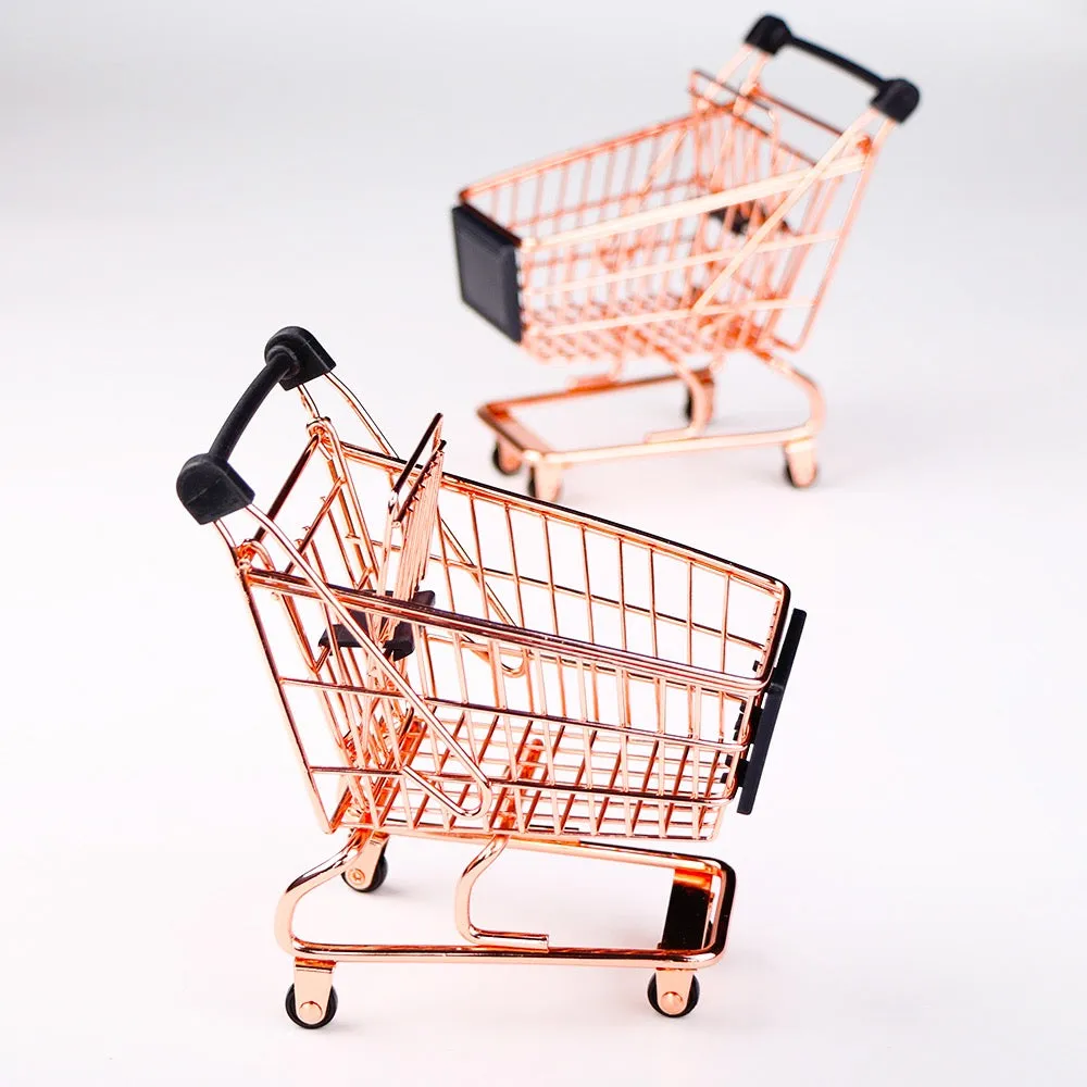 Mini Shopping Cart - Rose Gold