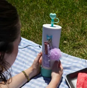 Mint Heart Straw Topper