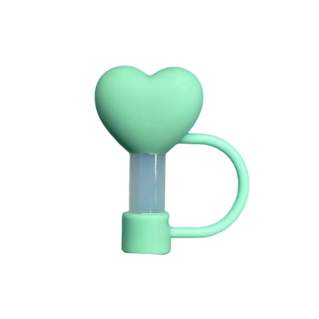Mint Heart Straw Topper