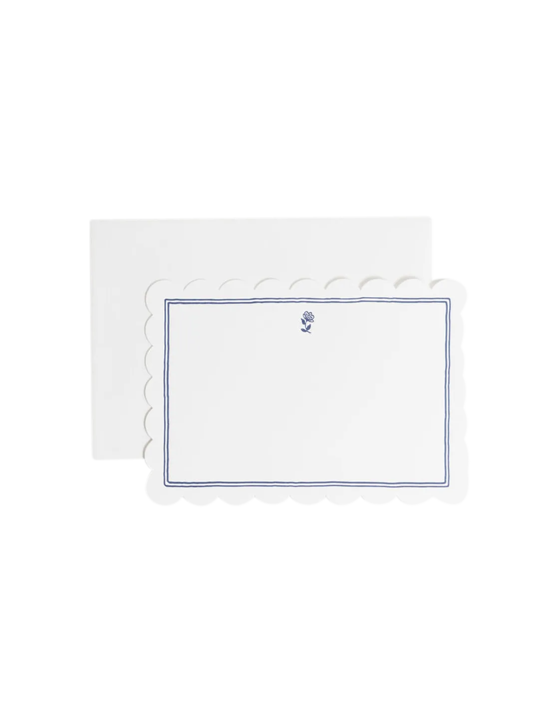 Navy Border Notecard