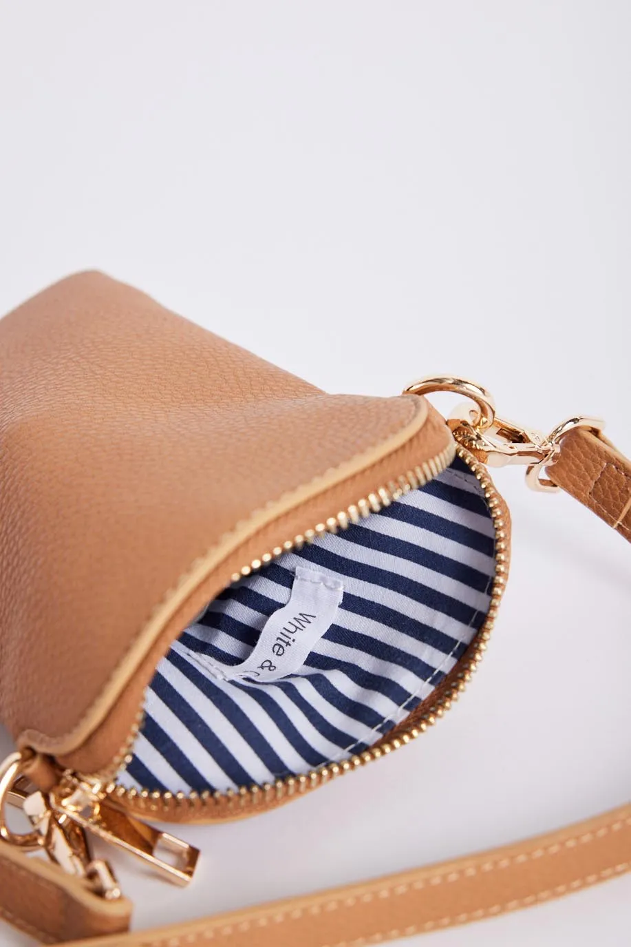 On The Go Bag - Tan/Natural Gold Stripe