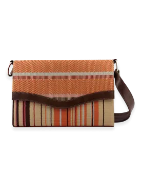 Onda Shoulder Handbag Beige Brown Orange 08