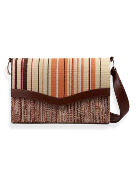 Onda Shoulder Handbag Beige Brown Orange 11