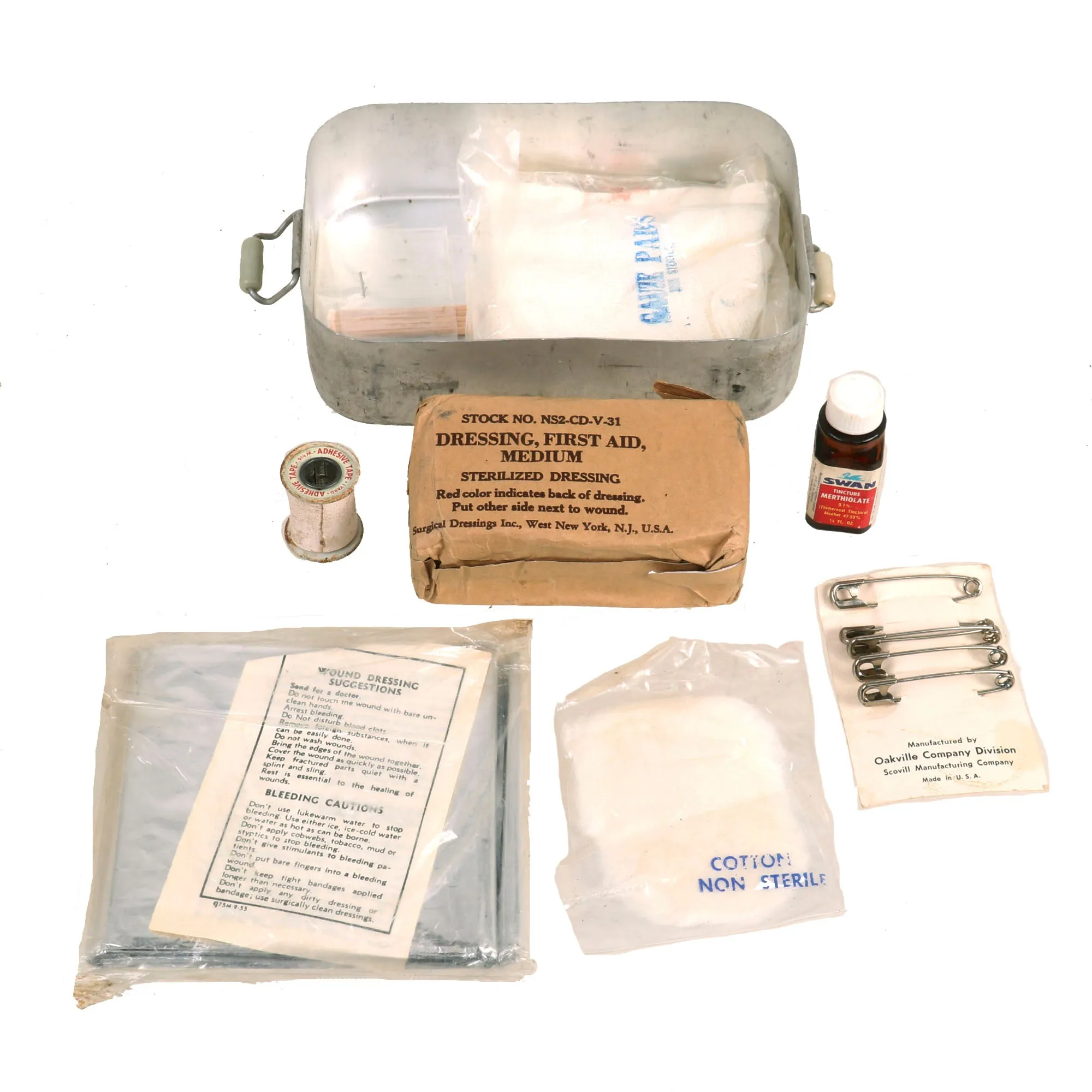 Original Vietnam War U.S. Air Force USAF Survival Map, Aircrew First Aid Kit, Inflight Rations, Sun Glasses and More