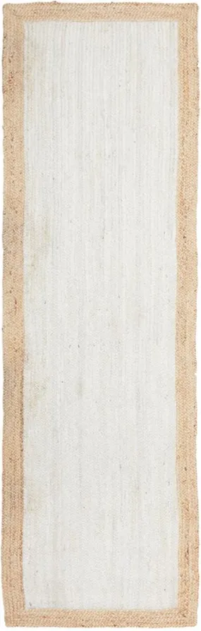 Palm Beach White Natural Runner Rug