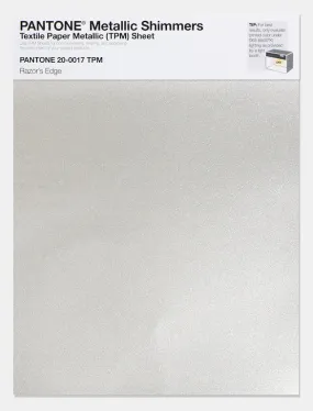 Pantone Metallic Shimmers Textile Paper Metallic (TPM) Sheet 20-0017 Razor's Edge