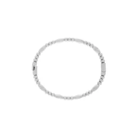 Passion Waterproof Cylinder Bangle Bracelet Silver Plating
