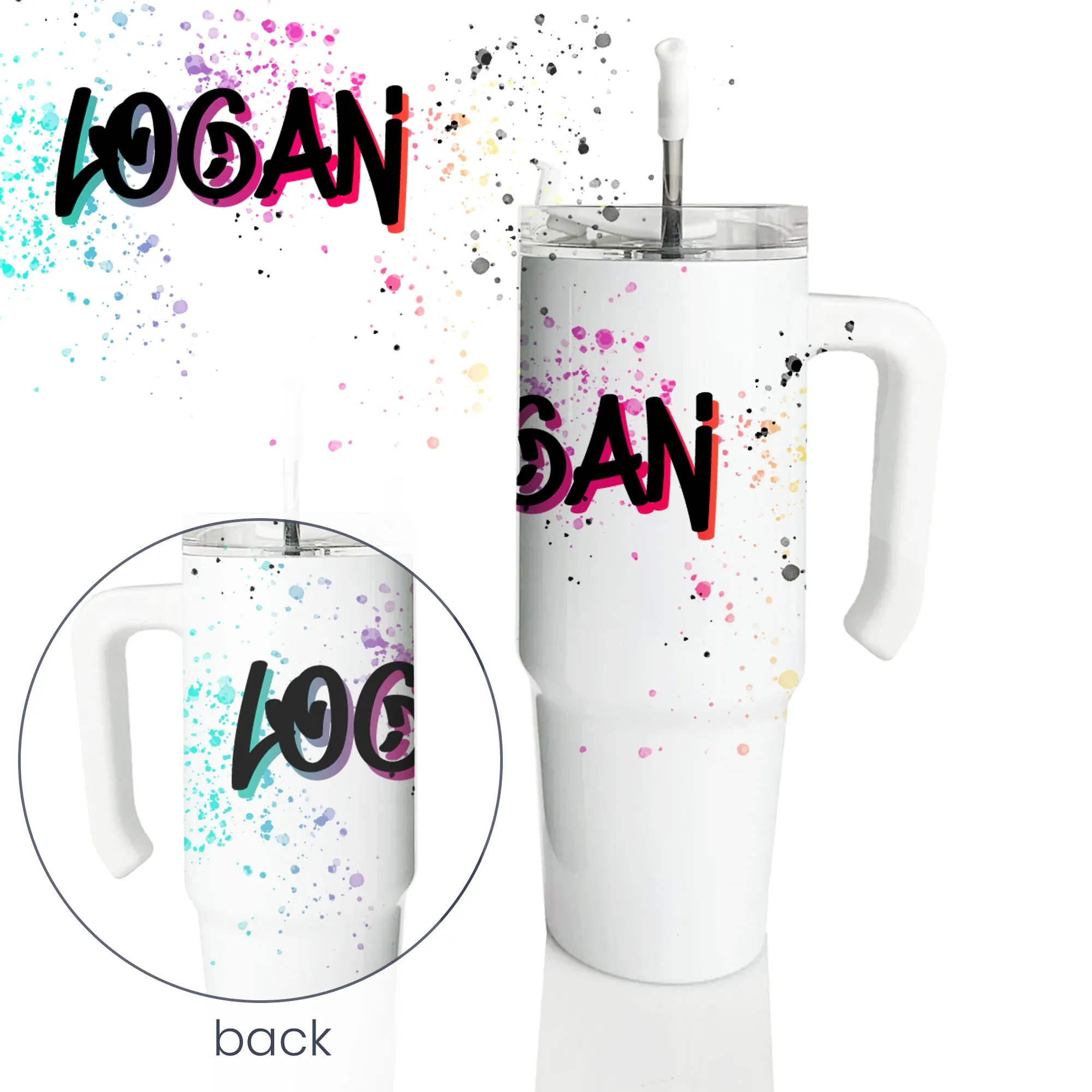 Personalized 30 oz GRAFFITI NAME GrippyTumbler