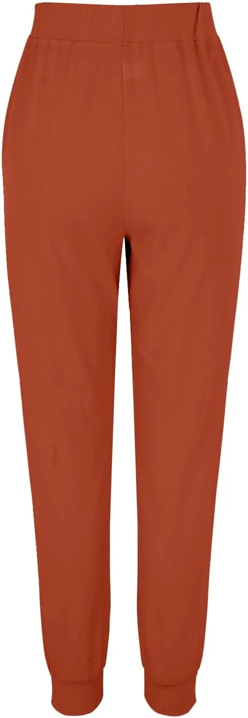 PTOLOCIF Women's Cotton Linen Pants High Waist Drawstring Pants Loose Fit Summer Flowy Boho Pant Trousers with Side Pockets