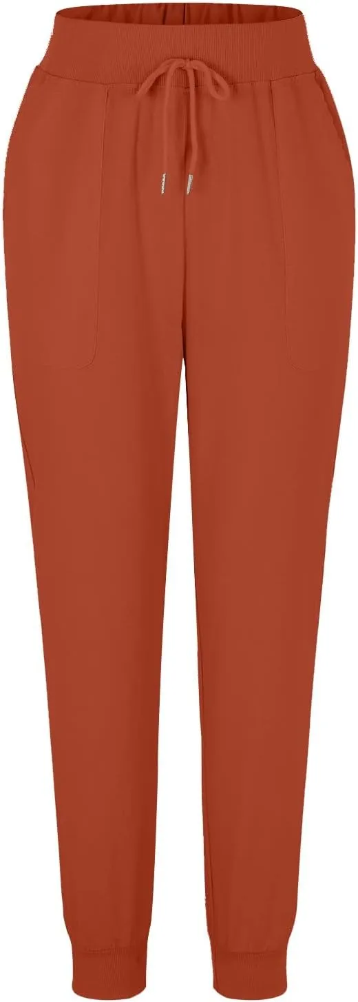 PTOLOCIF Women's Cotton Linen Pants High Waist Drawstring Pants Loose Fit Summer Flowy Boho Pant Trousers with Side Pockets