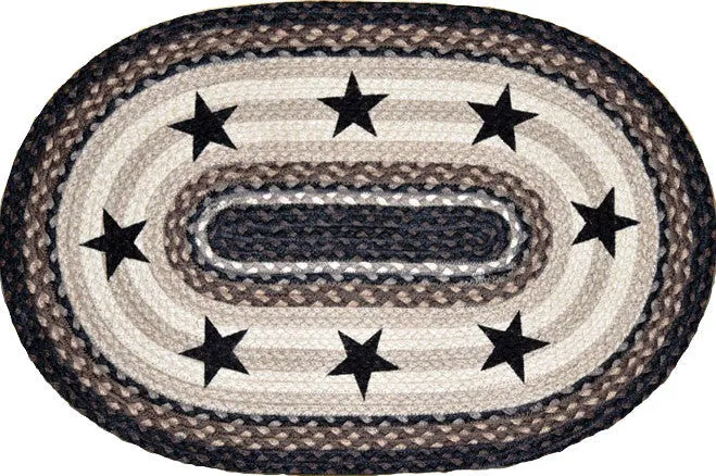 "Black Stars" Hand Printed Western Placemats - Set of 2