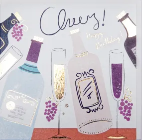 "Cheers! Happy Birthday" Greeting Card