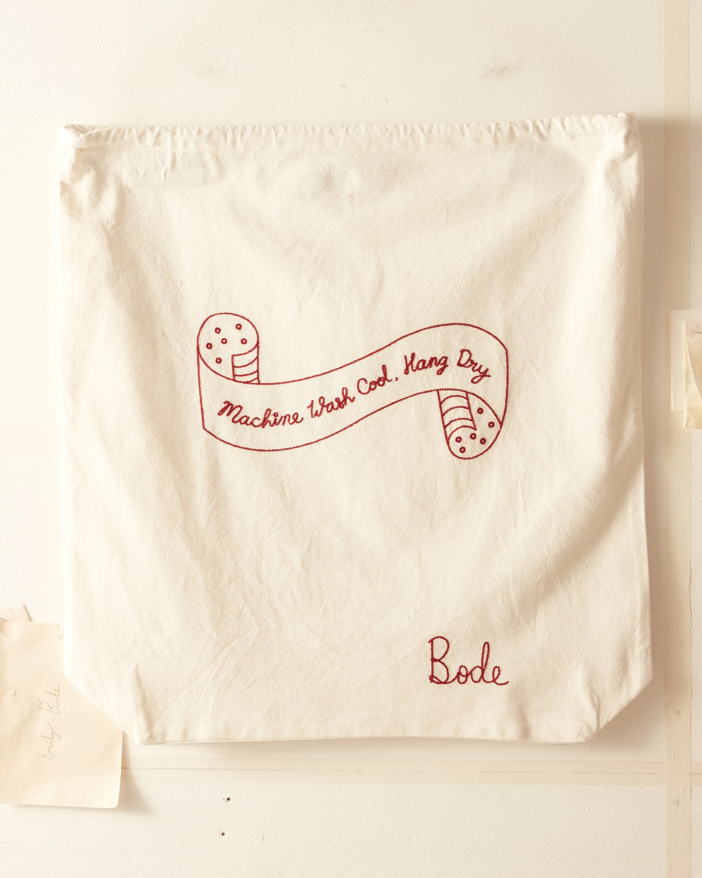 "Machine Wash Cool" Laundry Bag - Natural