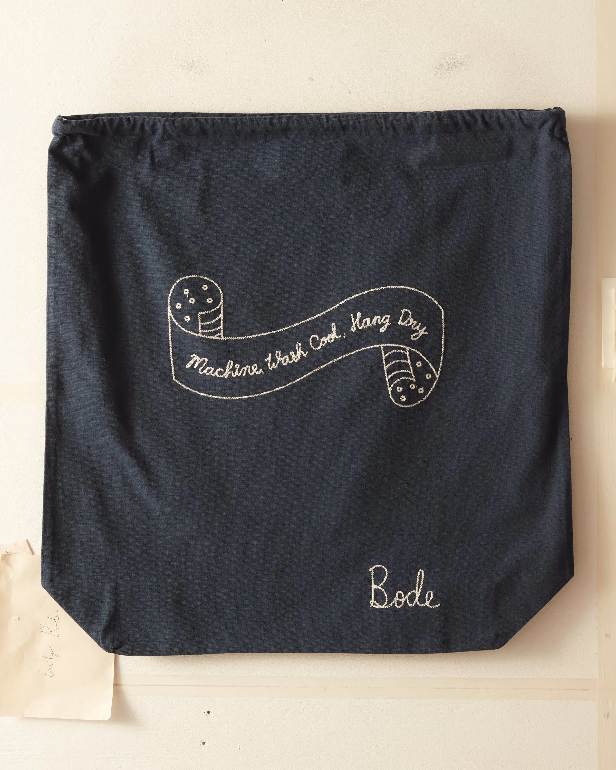"Machine Wash Cool" Laundry Bag - Navy