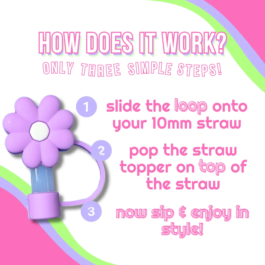 Rainbow Straw Topper
