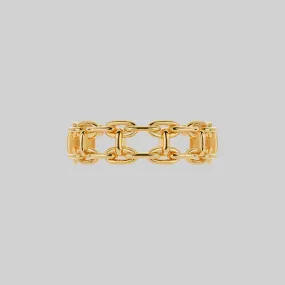 RESOLUTE. Double Chunky Chain Ring - Gold