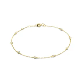 Rivoli Esmée 14 karat gold bracelet with zirconia stones