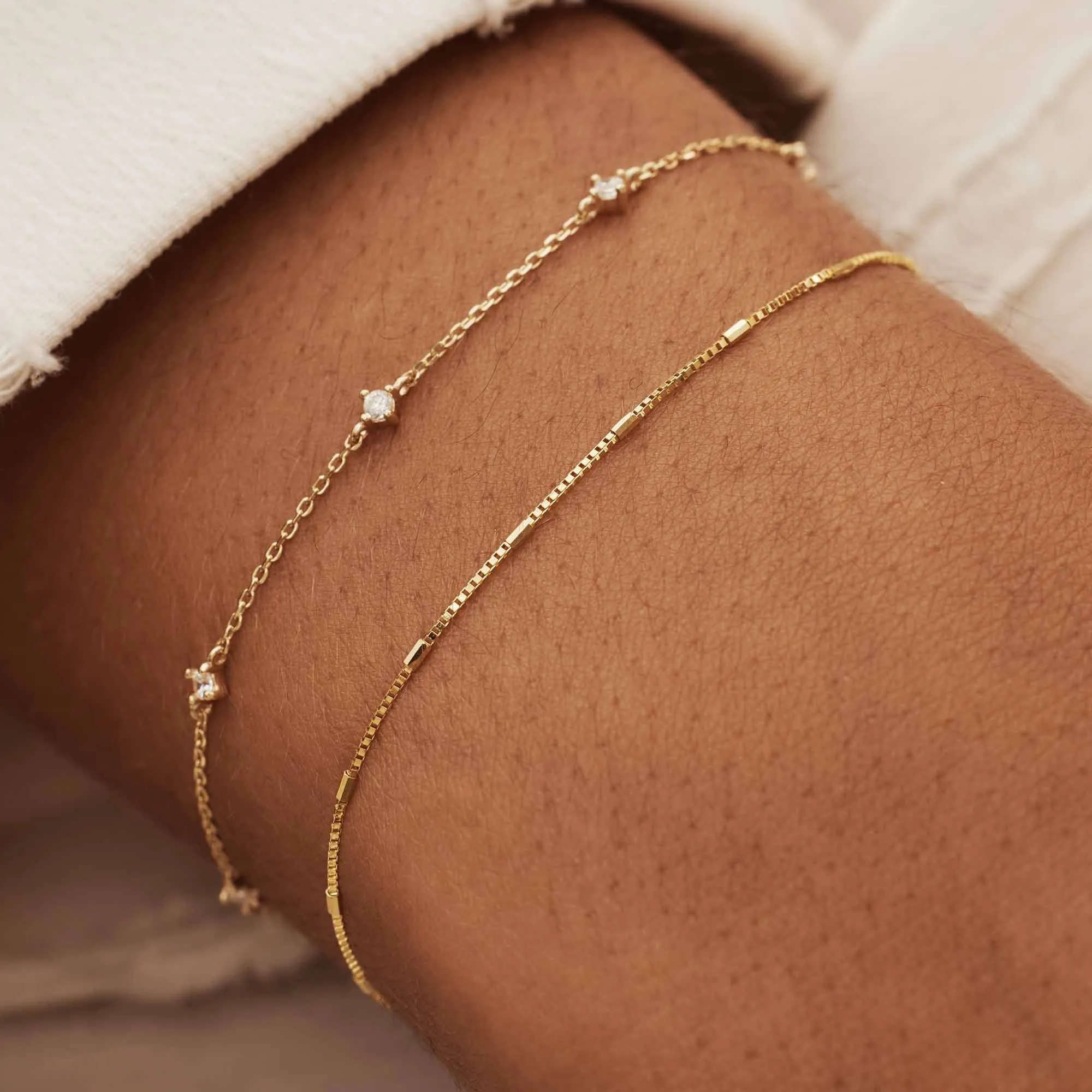 Rivoli Esmée 14 karat gold bracelet with zirconia stones