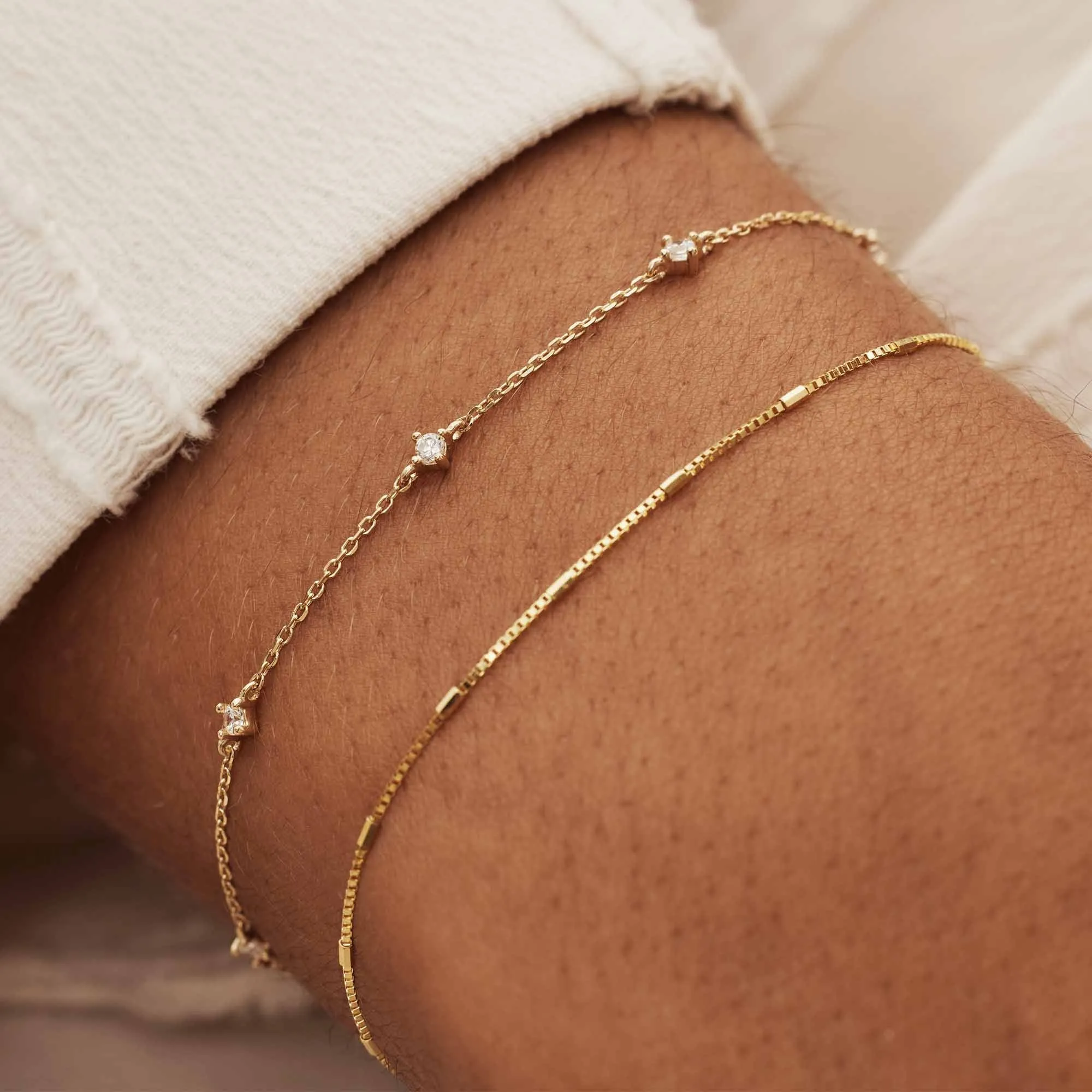 Rivoli Esmée 14 karat gold bracelet with zirconia stones