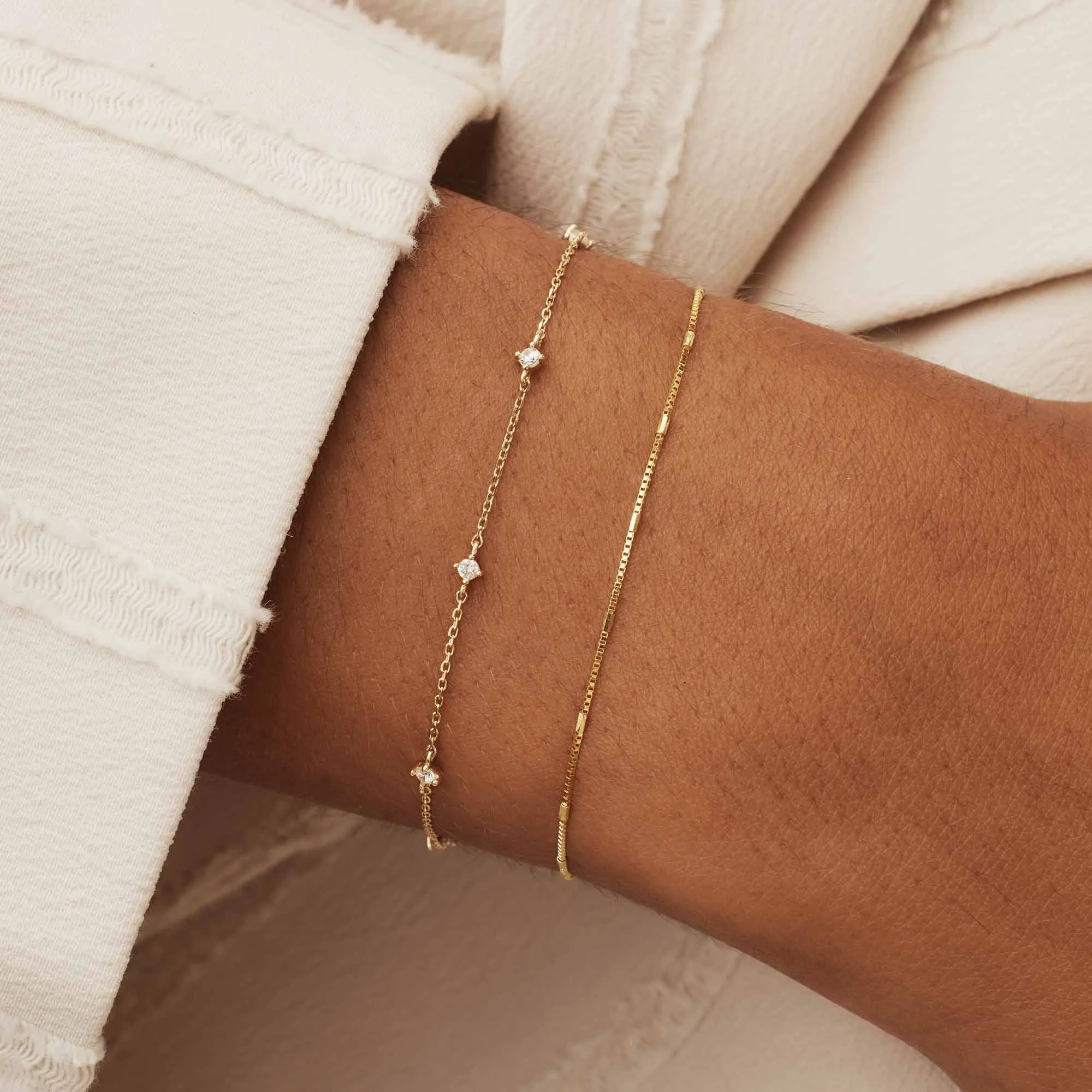 Rivoli Esmée 14 karat gold bracelet with zirconia stones