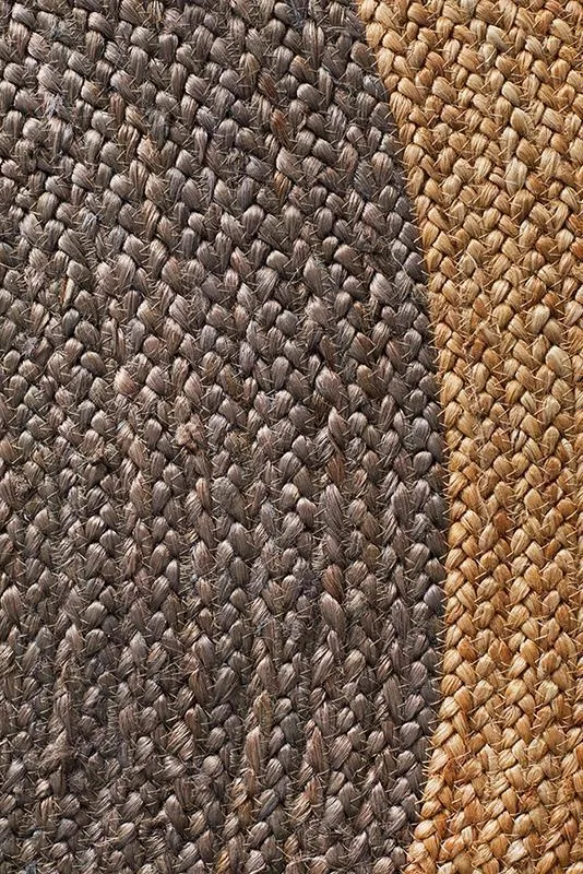 Round Jute Charcoal Rug