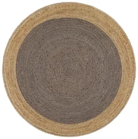 Round Jute Charcoal Rug