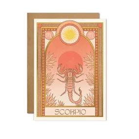 Scorpio Zodiac Card
