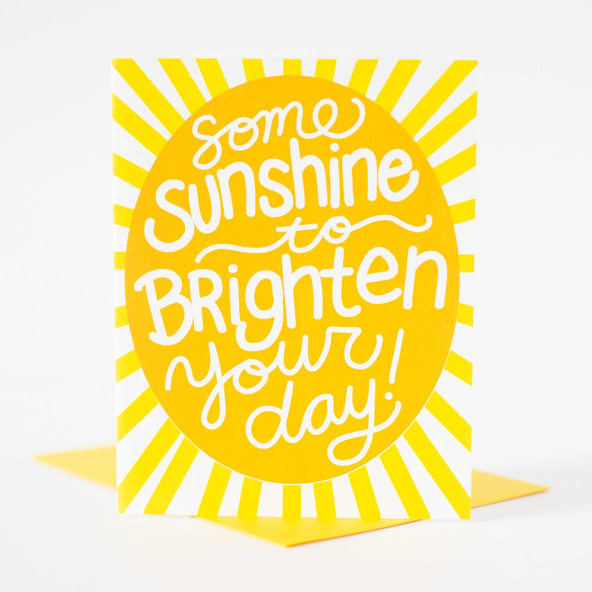 sending sunshine your way greeting card, upbeat sympathy card, positive sympathy card for friend, just because greeting card with sunshine
