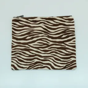 SMALL ZEBRA HAIRCALF CLUTCH