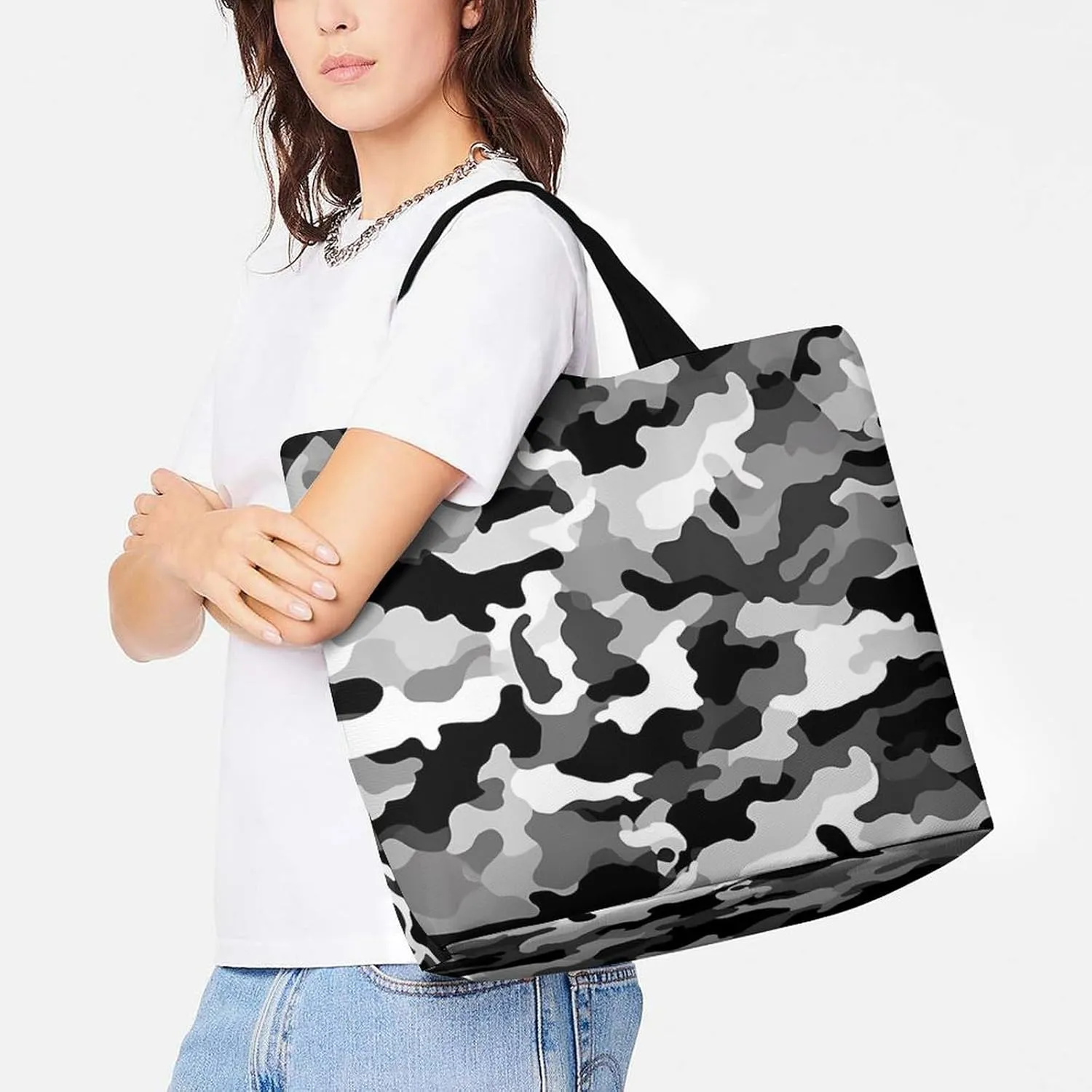 Sunrise on The Lake Tote Bag for Women Reusable Grocery Shoulder Bags Shopping Bag for Travel, Groceries