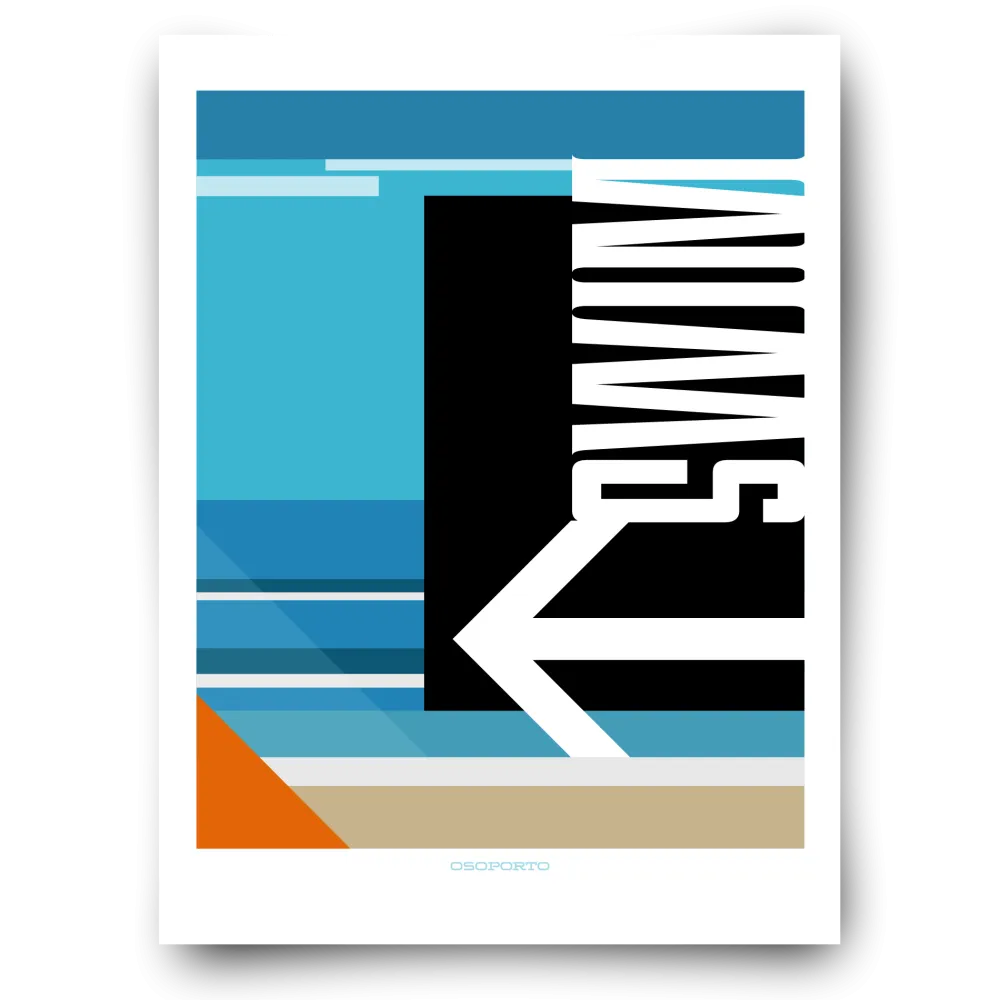 Swim This Way art poster
