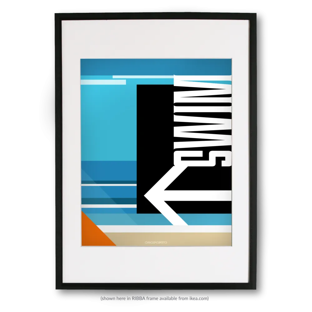 Swim This Way art poster