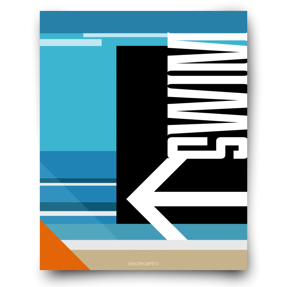 Swim This Way art poster