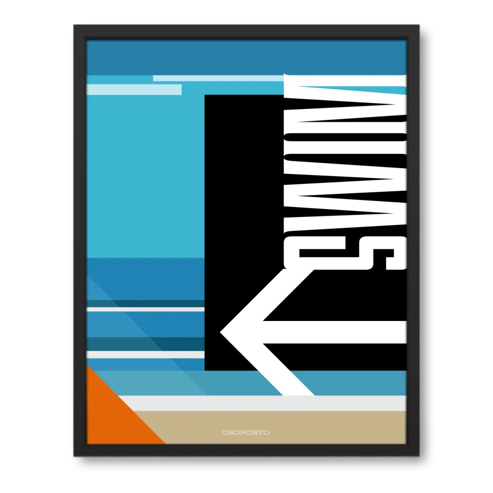 Swim This Way art poster