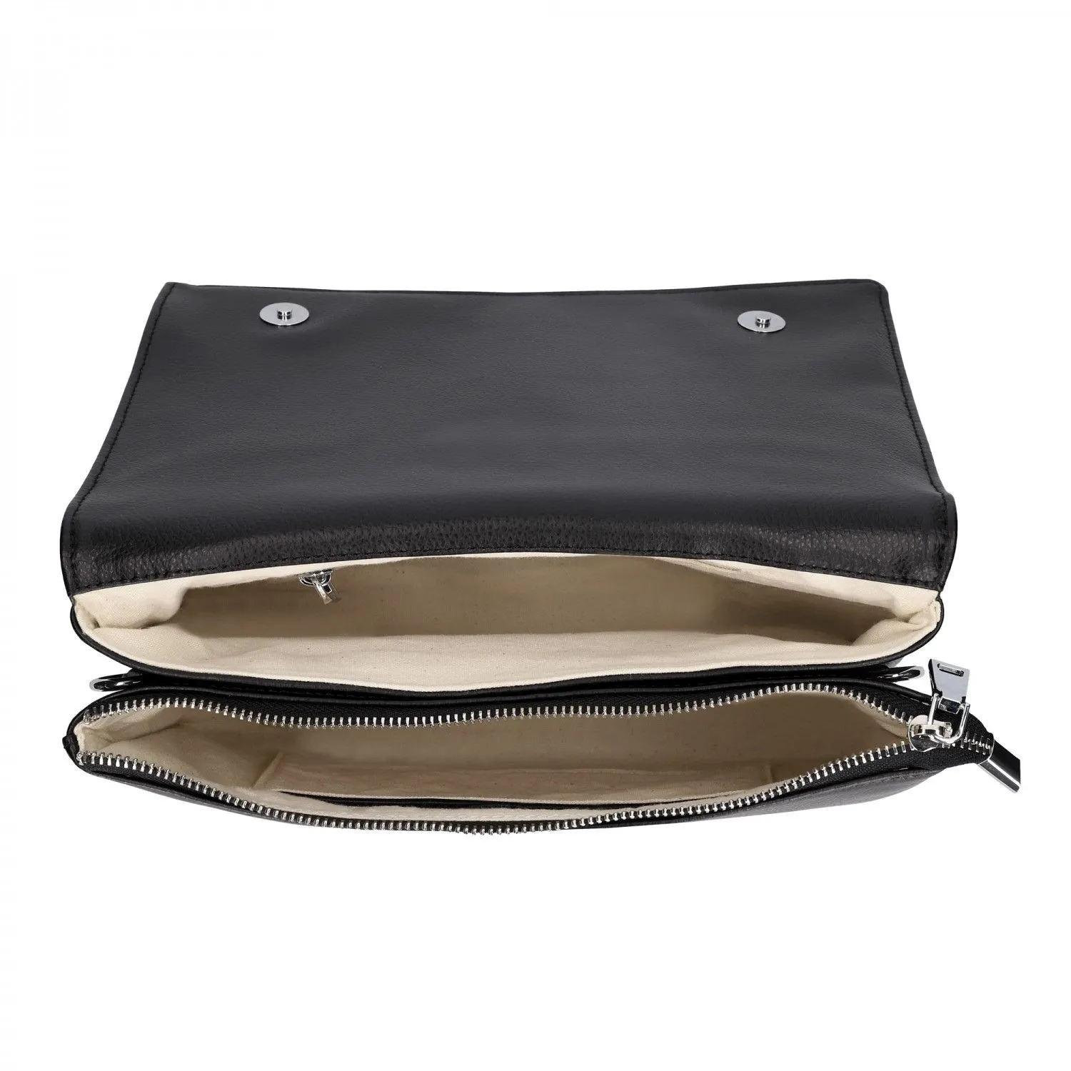 Tara AppleSkin Crossed Shoulder Bag Black