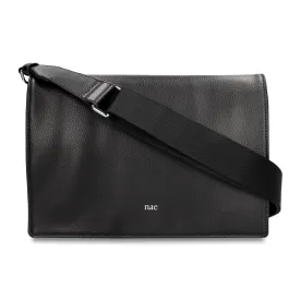 Tara AppleSkin Crossed Shoulder Bag Black